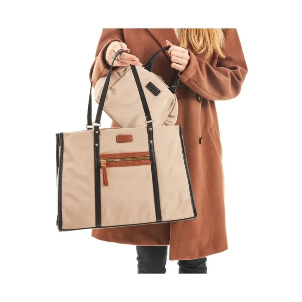 Rieker Damen Shopper mit kleiner Tasche beige S23 H1542-62
