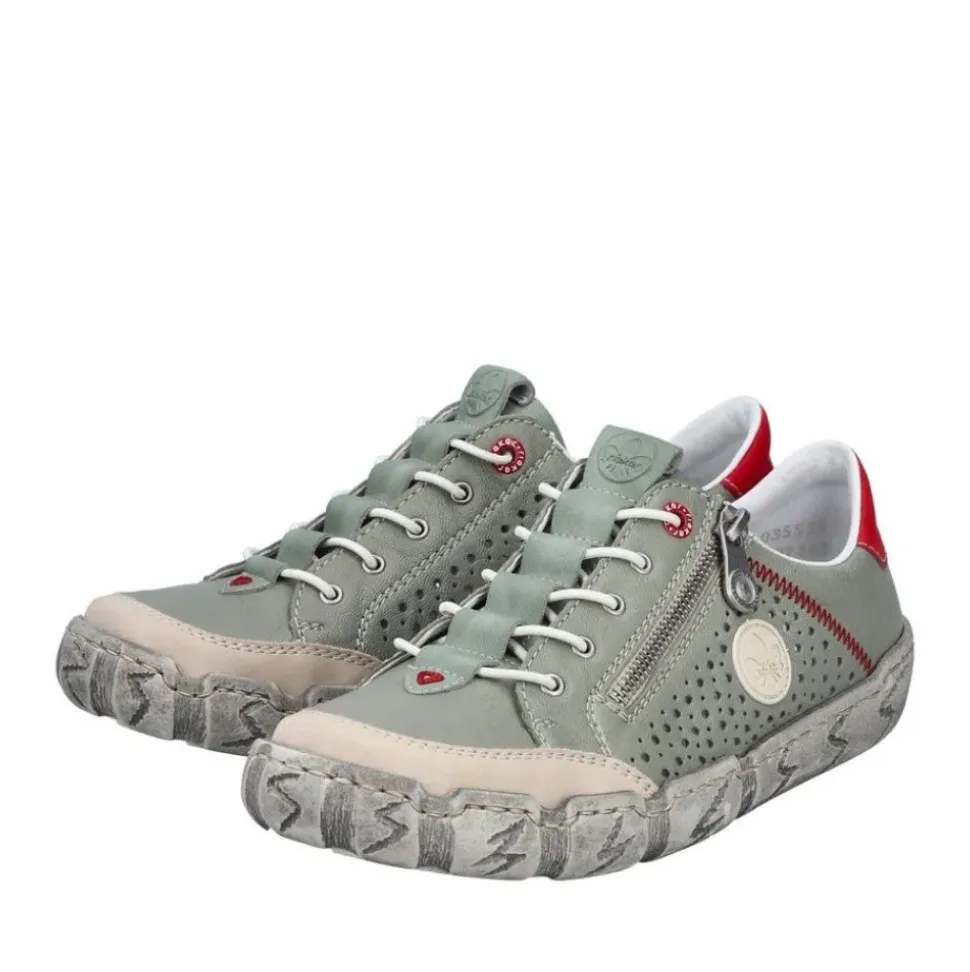 Rieker Damen Slipper grün S15 L0355-52