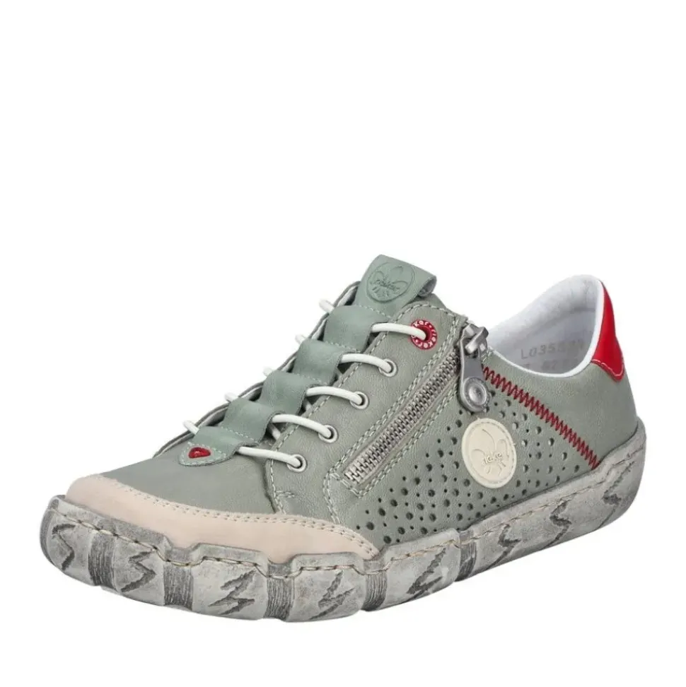 Rieker Damen Slipper grün S15 L0355-52