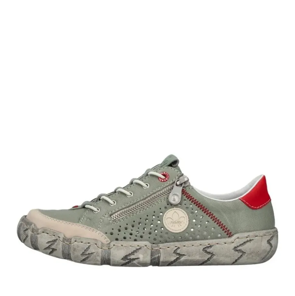 Rieker Damen Slipper grün S15 L0355-52