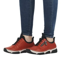 Rieker Damen Slipper rot Schnellschnürung S23 45951-33