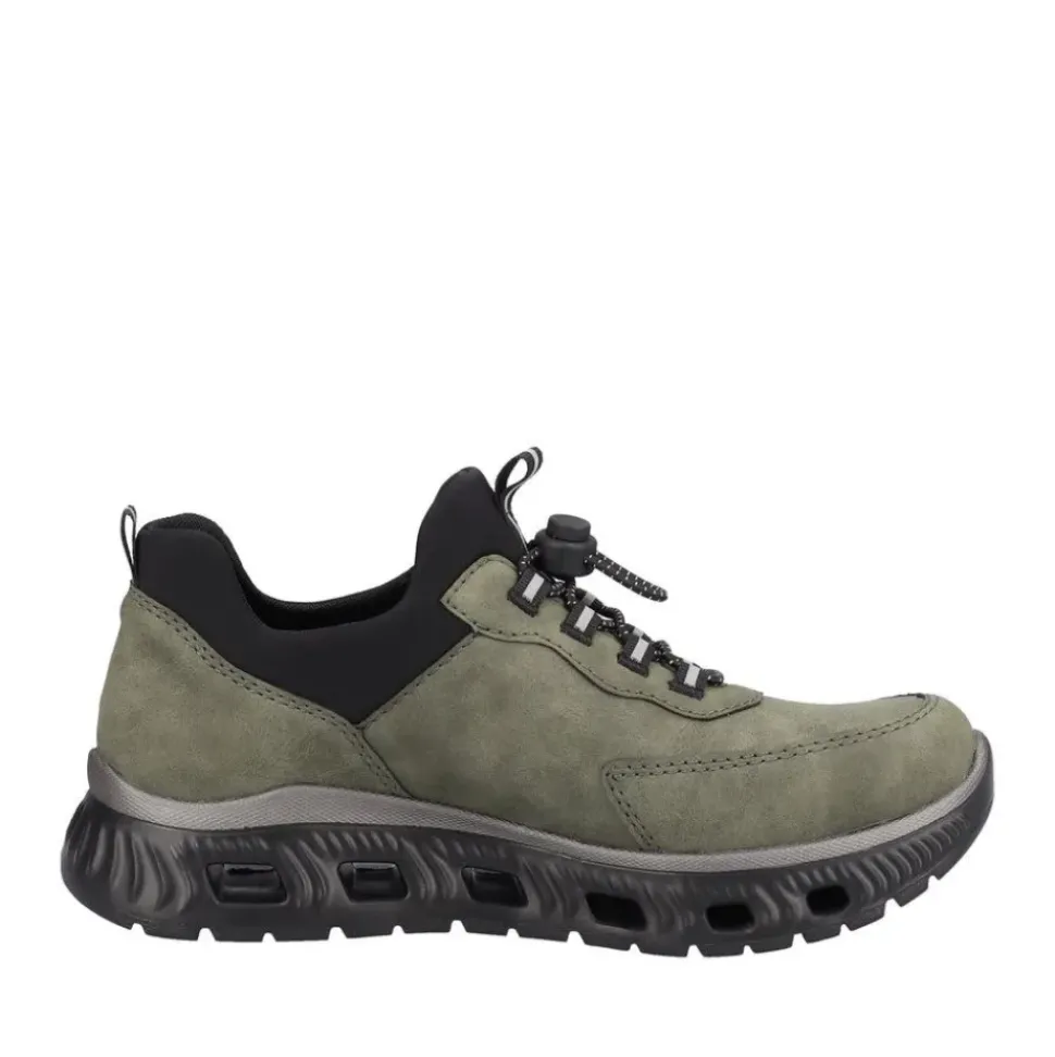 Rieker Damen Slipper Schnellschnürung grün S23 M6058-54