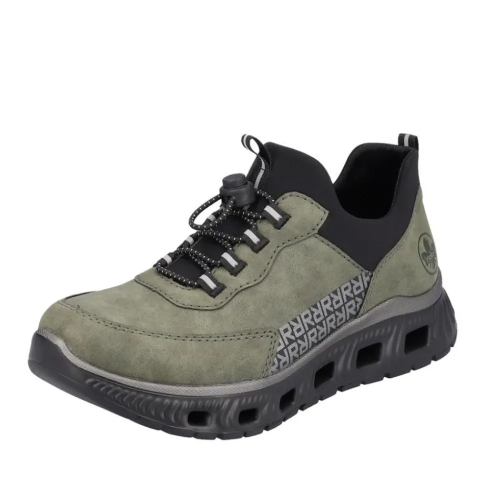 Rieker Damen Slipper Schnellschnürung grün S23 M6058-54