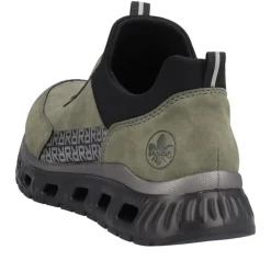 Rieker Damen Slipper Schnellschnürung grün S23 M6058-54