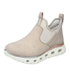 Rieker Damen Slipper weiß Memosoft-Sohle Komfortweite S23 M6053-62