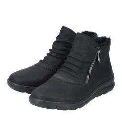 Rieker Damen Stiefelette Warmfutter Wechselfußbett schwarz S23 Z0051-01