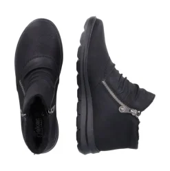 Rieker Damen Stiefelette Warmfutter Wechselfußbett schwarz S23 Z0051-01