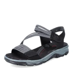 Rieker Damen Trekkingsandalen graphitschwarz S13 68871-00
