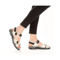 Rieker Damen Trekkingsandalen perlweiß S13  68851-80