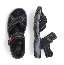 Rieker Damen Trekkingsandalen asphaltschwarz S13  68851-02
