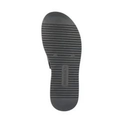 Rieker EVOLUTION Damen Pantolette dekorative Schnalle Sohle Korkoptik Leder schwarz S13 W0803-00