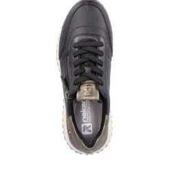 Rieker Evolution Damen Sneaker low Leder Wechselfußbett schwarz S24 W0604-00