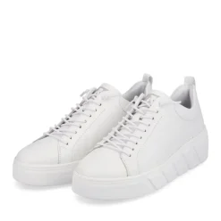 Rieker EVOLUTION Damen Sneaker Leder Plateau- Sohle Wechselfußbett weiß S13 W0500-80