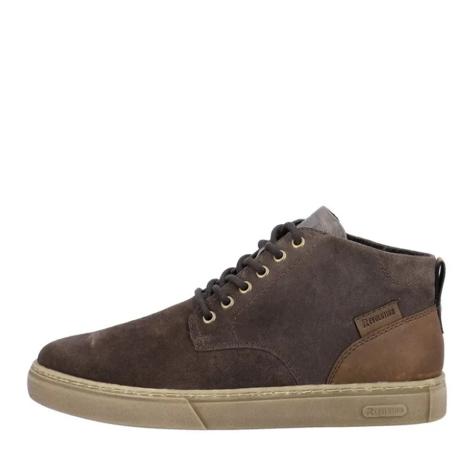 Rieker Evolution Herren Schnürboots Schnürstiefel Rauleder Wechselfußbett grau S23 U0762-45