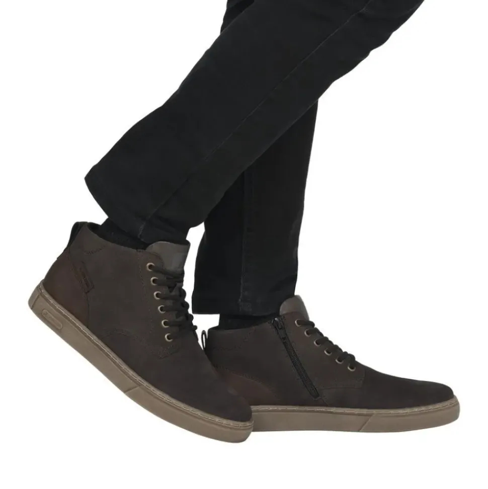 Rieker Evolution Herren Schnürboots Schnürstiefel Rauleder Wechselfußbett grau S23 U0762-45