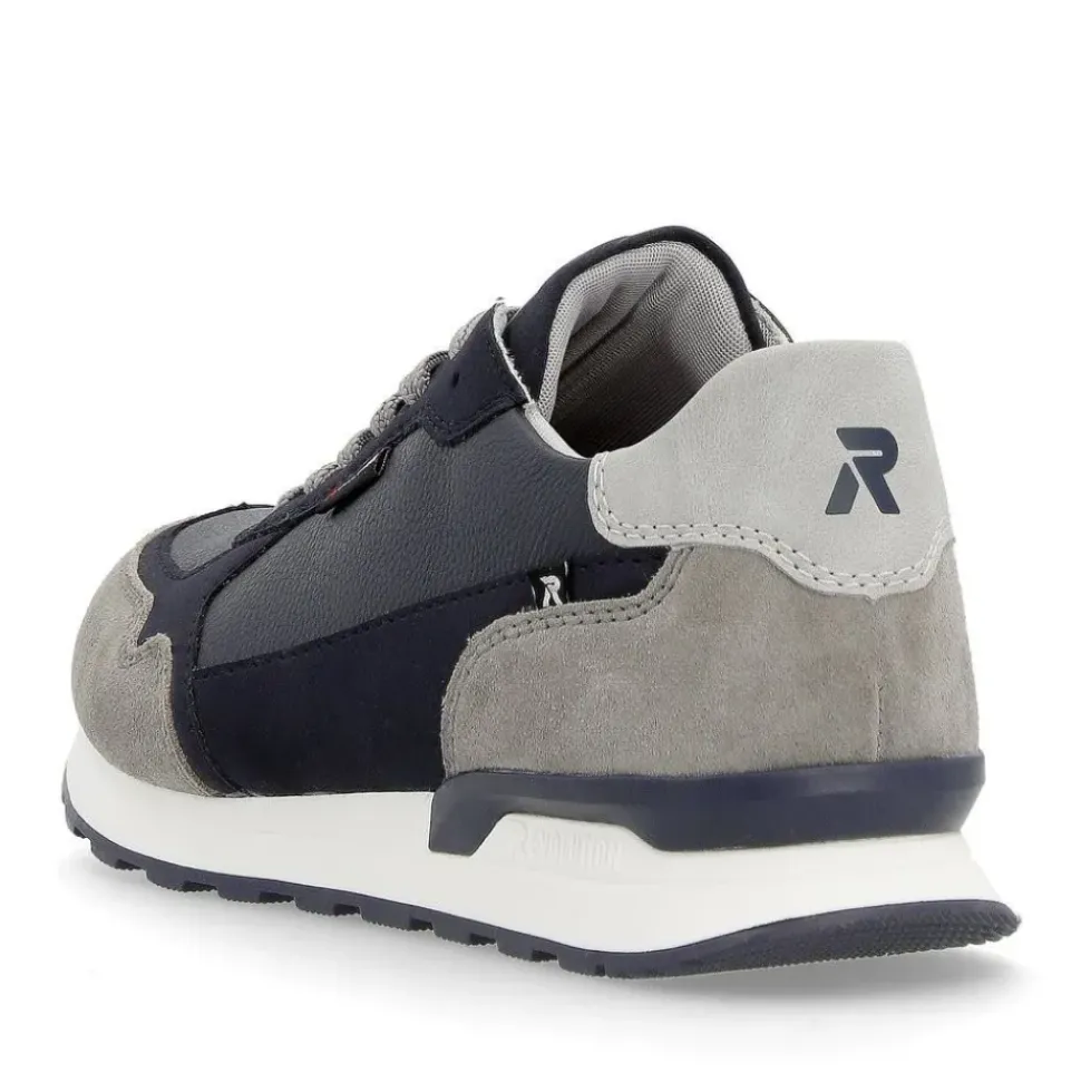 Rieker Evolution Herren Sneaker Leder Wechselfußbett grau S14 U0307-14