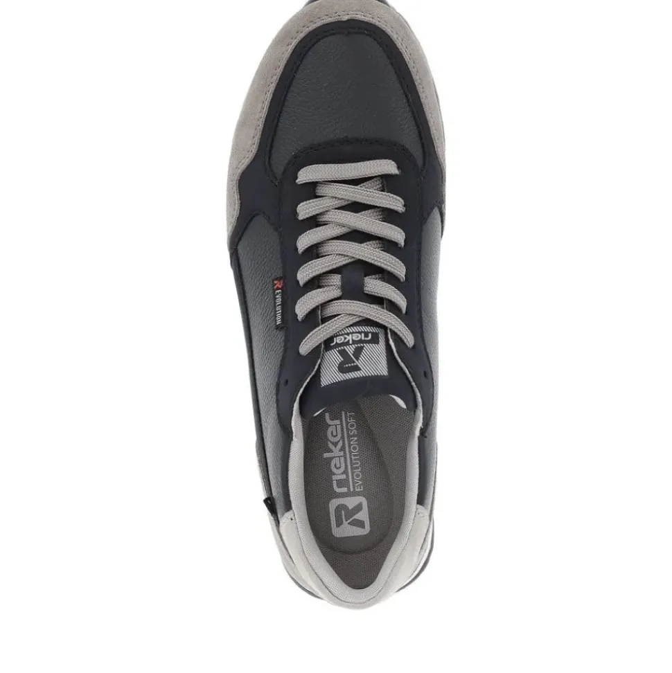 Rieker Evolution Herren Sneaker Leder Wechselfußbett grau S14 U0307-14