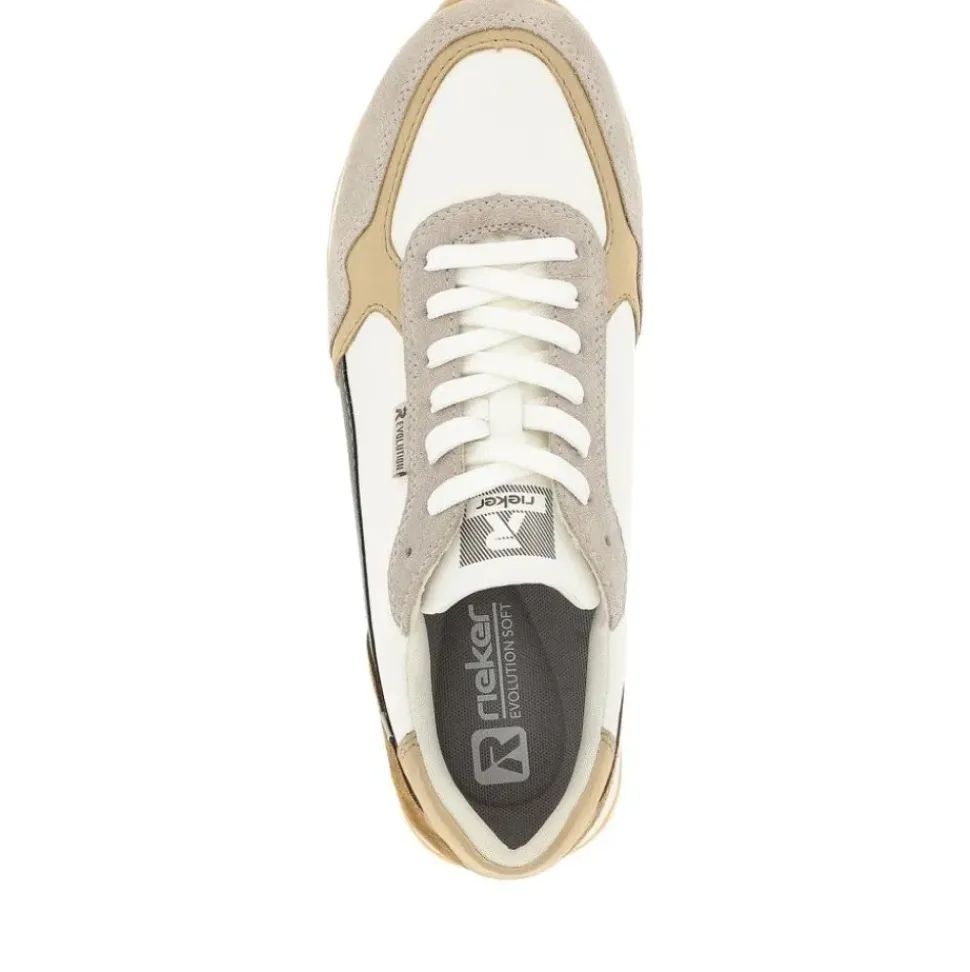 Rieker Evolution Herren Sneaker Leder Wechselfußbett beige S14 U0307-80