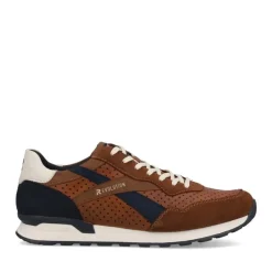 Rieker Evolution Herren Sneaker Halbschuh Leder Wechselfußbett durchbrochen braun S13 U0302-24