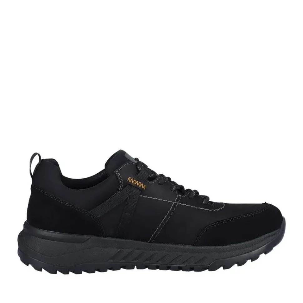 Rieker Evolution Herren Sneaker Rauleder TEX- Membran Wechselfußbett Komfortweite schwarz S23 U0100-00