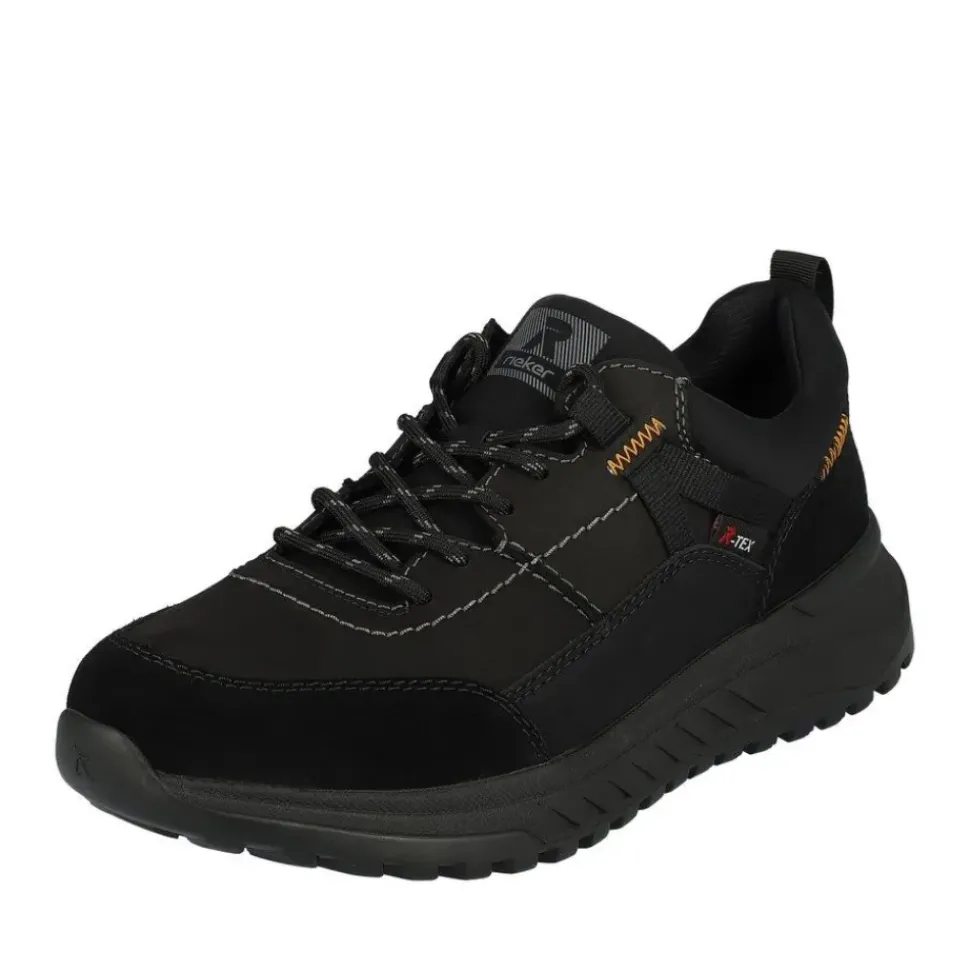 Rieker Evolution Herren Sneaker Rauleder TEX- Membran Wechselfußbett Komfortweite schwarz S23 U0100-00