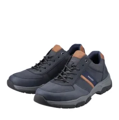 Rieker Herren Schnürschuhe blau-braun S23  11211-14