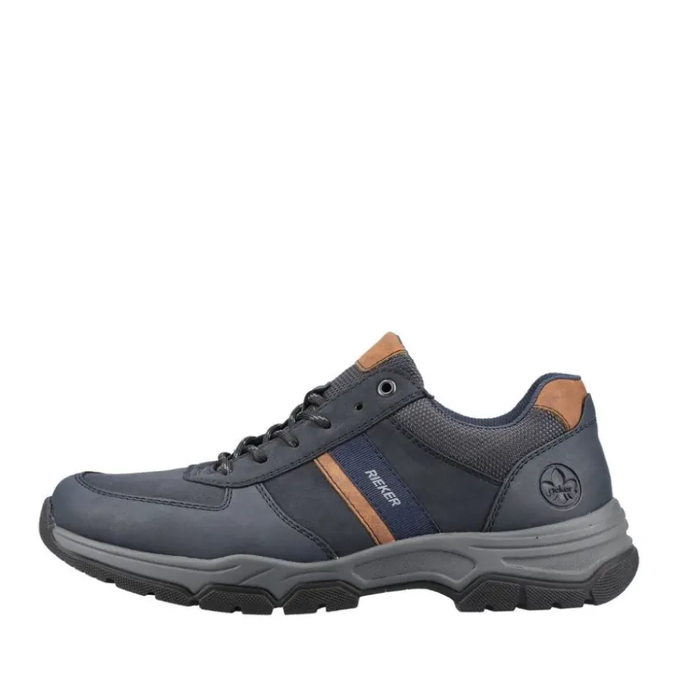 Rieker Herren Schnürschuhe blau-braun S23 11211-14