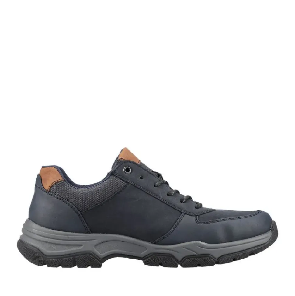 Rieker Herren Schnürschuhe blau-braun S23 11211-14