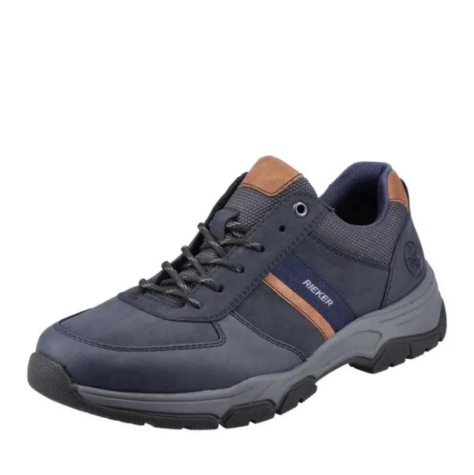 Rieker Herren Schnürschuhe blau-braun S23 11211-14