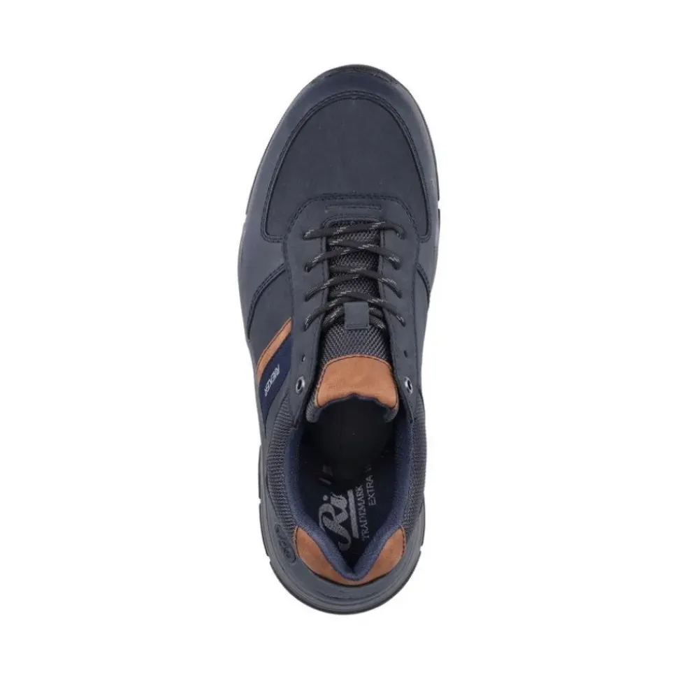 Rieker Herren Schnürschuhe blau-braun S23 11211-14