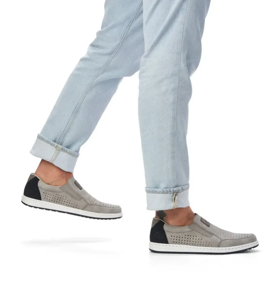 Rieker Herren Slipper mondgrau S13 18267-40