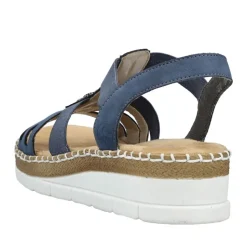 Rieker Keilsandalette blau Schlupf S14 V1206-14