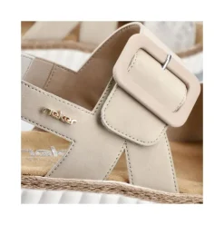 Rieker Keilsandalette H -Weite extra weit beige- silber S14 69260-60