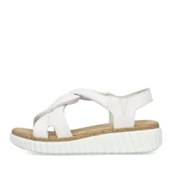 Rieker Keilsandalette H - Weite Extraweit Schlupf weiß S14 63261-80