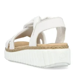 Rieker Keilsandalette H - Weite Extraweit Schlupf weiß S14 63261-80