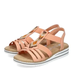 Rieker Keilsandalette Schlupf  apricot S14 V0651-38