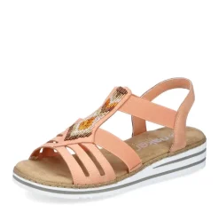 Rieker Keilsandalette Schlupf  apricot S14 V0651-38