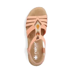 Rieker Keilsandalette Schlupf  apricot S14 V0651-38