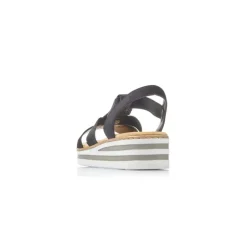 Rieker Keilsandalette Schlupf schwarz S14 V02C1-00