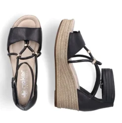Rieker Keilsandalette schwarz S14 68794-00