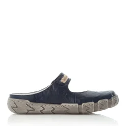 Rieker Pantolette Clogs Leder Antistress blau L0391-14