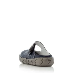 Rieker Pantolette Clogs Leder Antistress blau L0391-14