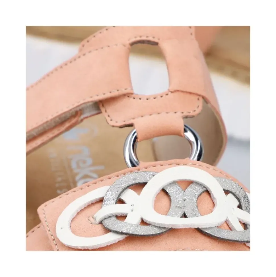 Rieker Pantolette H - Weite Extraweit apricot S14 63294-38