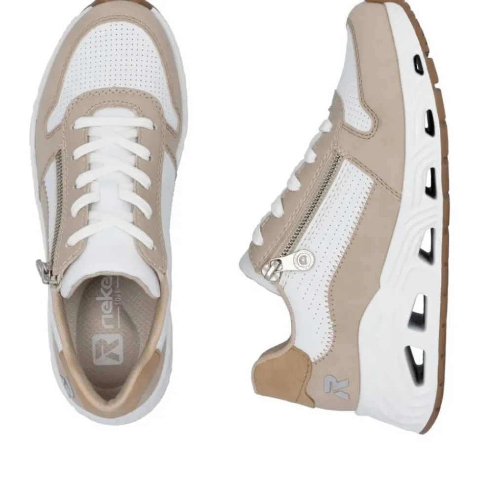 Rieker Revolution Sneaker weiss braun S15 N5204-80