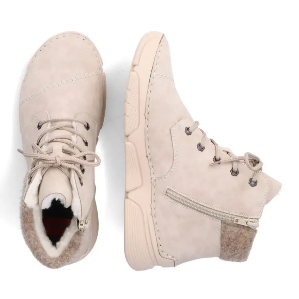 Rieker Schnüstiefel beige TEX Membran S24 45900-60