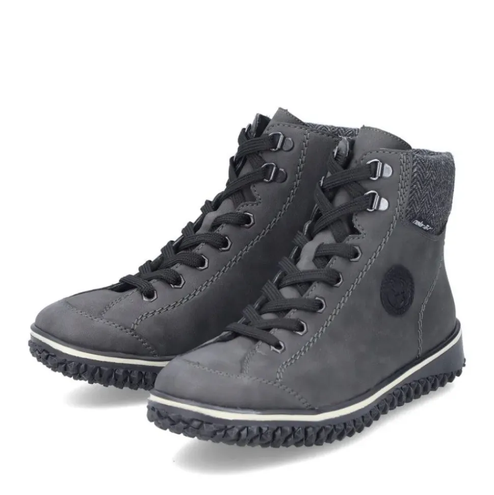 Rieker Schnüstiefelette grau TEX Menbran S24 Z4251-45
