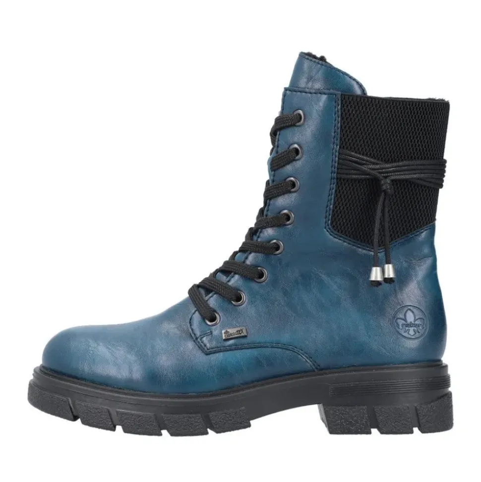 Rieker Schnurstiefel blau TEX Membran Y9118-14 24