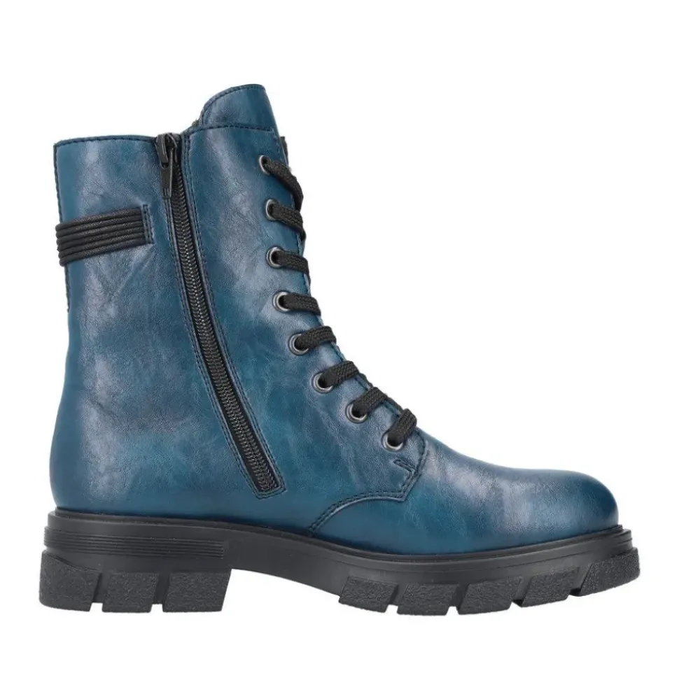Rieker Schnurstiefel blau TEX Membran Y9118-14 24