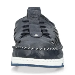 Rieker Slipper Barfußgefühl Glattleder blau S14 49956-14