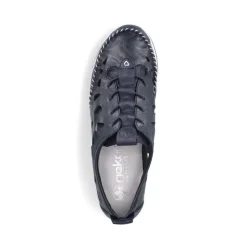 Rieker Slipper Barfußgefühl Glattleder blau S14 49956-14